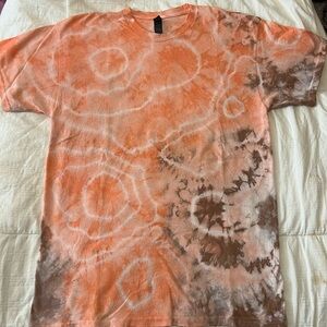 Orange and brown geode Tie-Dye Shirt
